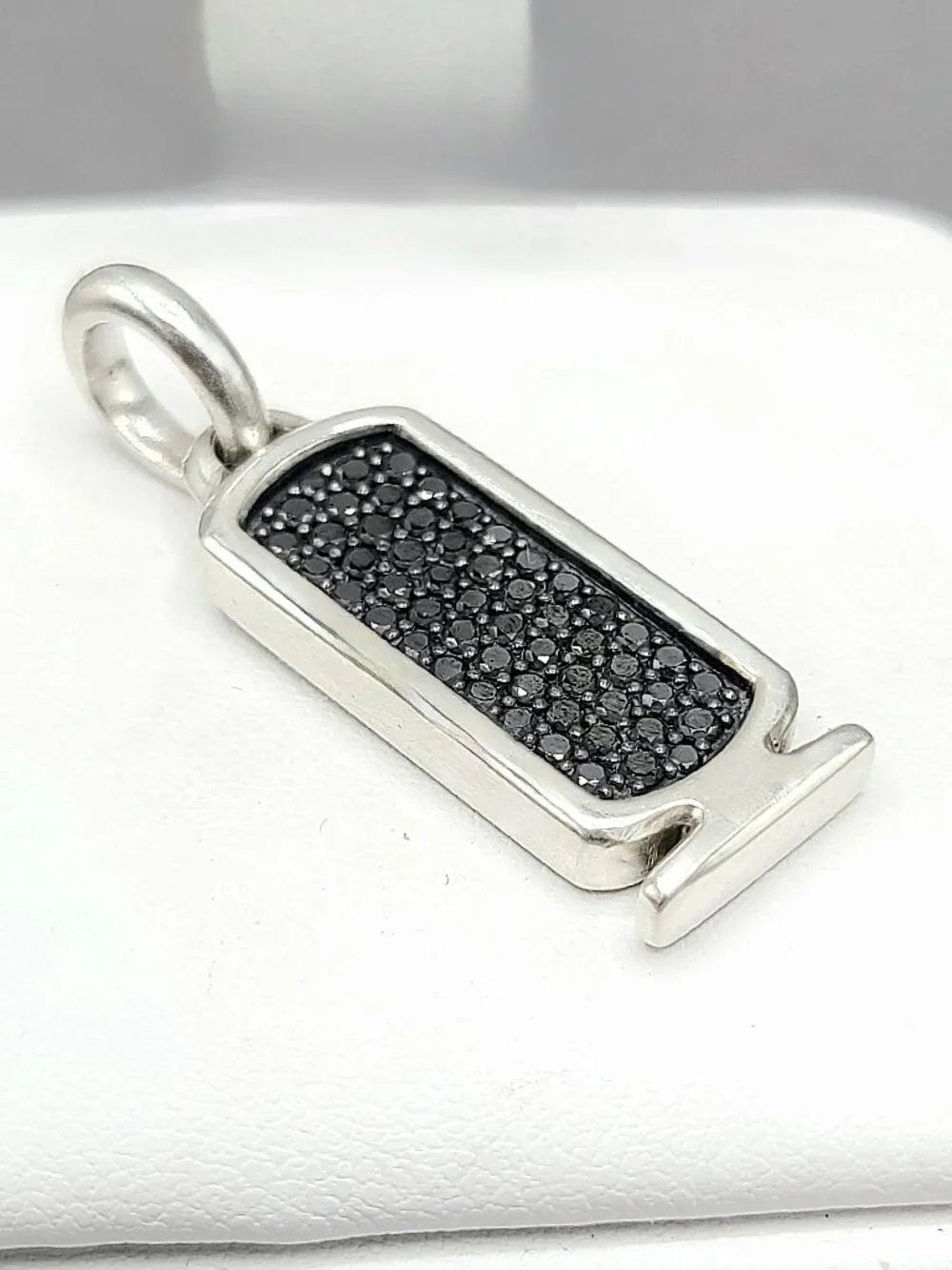David Yurman Cairo Cartouche Amulet w/ Pavé Black Diamonds - RARE